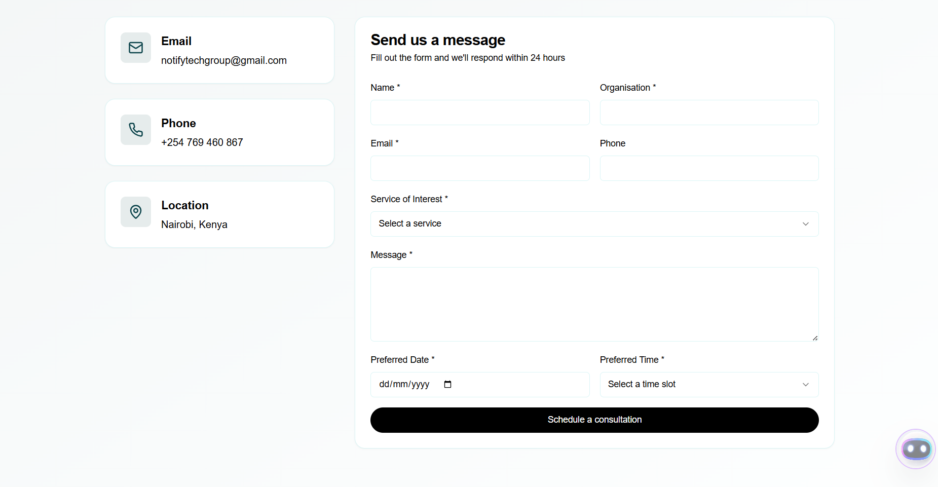 Notify Meeting Scheduler